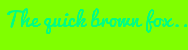 Image with Font Color 00FF80 and Background Color 80FF00